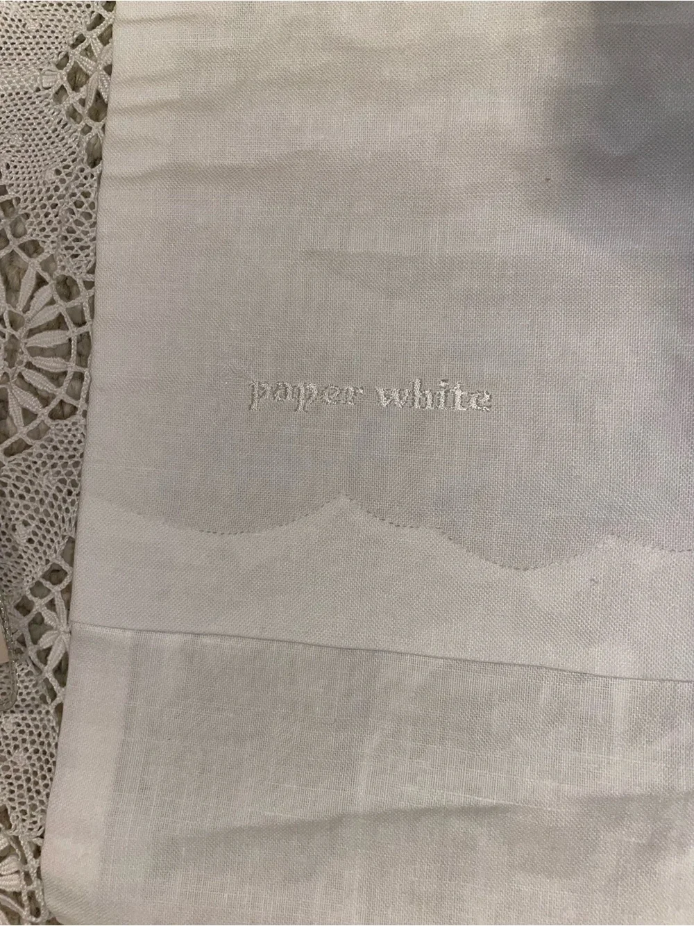 New Paper White King Size Hand Embroidery White Pillow Sham Case set of 2